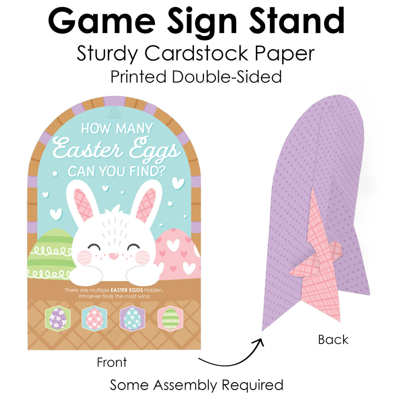 Spring Easter Bunny - Happy Easter Party Scavenger Hunt - 1 Stand and 48 Game Pieces - Hide and Find Game
