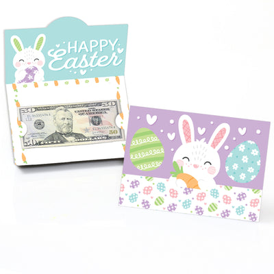 Spring Easter Bunny - Happy Easter Party Money and Gift Card Holders - Set of 8