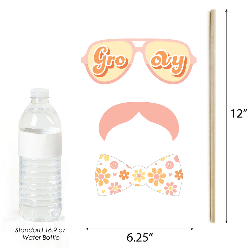 Stay Groovy - Boho Hippie Party Photo Booth Props Kit - 20 Count