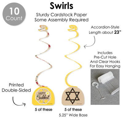 Sukkot - Sukkah Jewish Holiday Supplies Decoration Kit - Decor Galore Party Pack - 51 Pieces