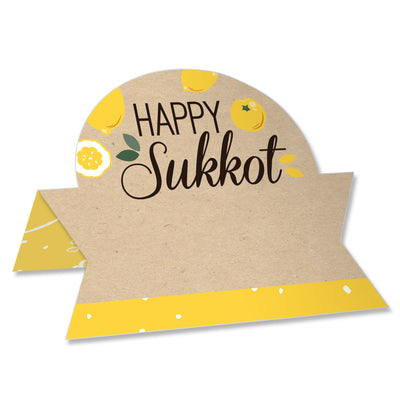 Sukkot - Sukkah Jewish Holiday Tent Buffet Card - Table Setting Name Place Cards - Set of 24