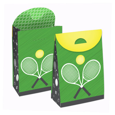 You Got Served - Tennis - Baby Shower or Tennis Ball Birthday Gift Favor Bags - Party Goodie Boxes - Set of 12
