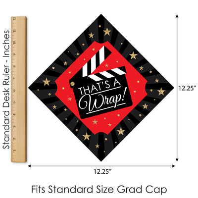 That’s a Wrap - Movie Graduation Cap Decorations Kit - Grad Cap Cover