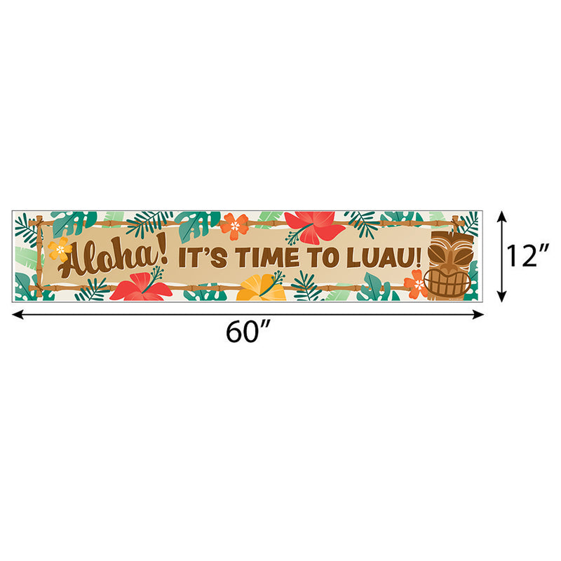 Tropical Luau - Hawaiian Beach Party Decorations Party Banner