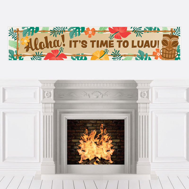 Tropical Luau - Hawaiian Beach Party Decorations Party Banner