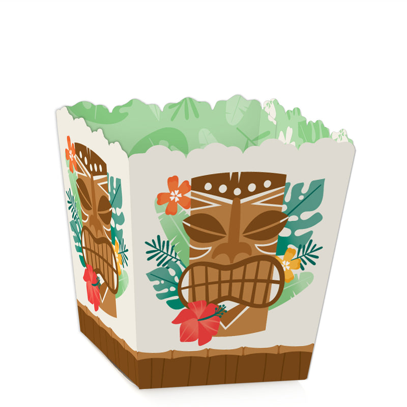 Tropical Luau - Party Mini Favor Boxes - Hawaiian Beach Party Treat Candy Boxes - Set of 12