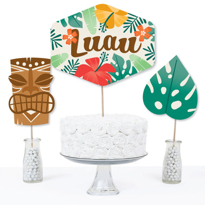 Tropical Luau - Hawaiian Beach Party Centerpiece Sticks - Table Toppers - Set of 15