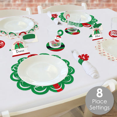 Ugly Sweater - Holiday and Christmas Party Paper Charger and Table Decorations - Chargerific Kit - Place Setting for 8