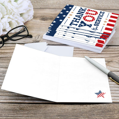 Happy Veterans Day - Patriotic Thank You Cards (8 count)