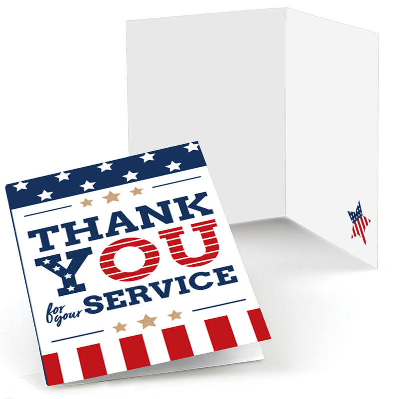 Happy Veterans Day - Patriotic Thank You Cards (8 count)