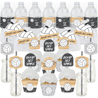 Bump, Set, Spike - Volleyball - Baby Shower or Birthday Party Favors and Cupcake Kit - Fabulous Favor Party Pack - 100 Pieces
