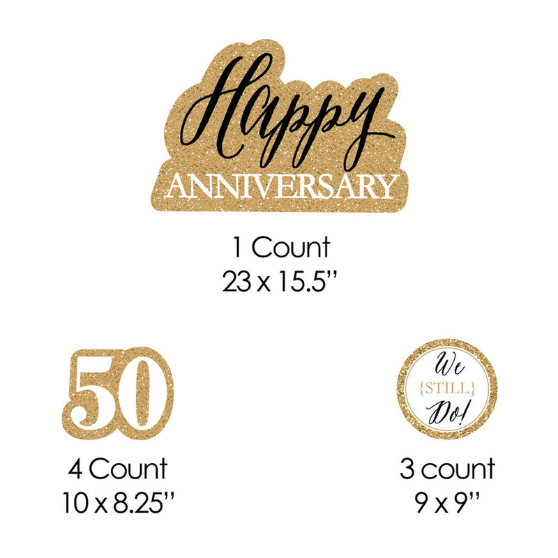 We Still Do - 50th Wedding Anniversary - Yard Sign & Outdoor Lawn Decorations - Anniversary Party Yard Signs - Set of 8