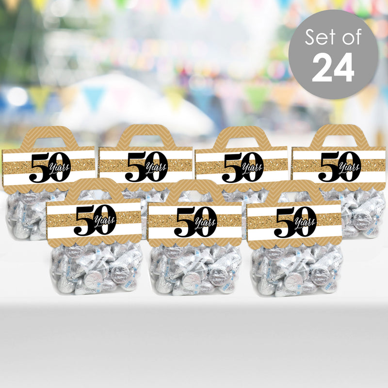 We Still Do - 50th Wedding Anniversary - DIY Anniversary Party Clear Goodie Favor Bag Labels - Candy Bags with Toppers - Set of 24