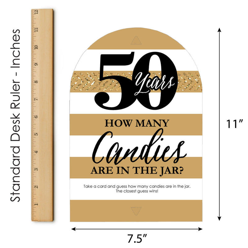 We Still Do - 50th Wedding Anniversary - How Many Candies Anniversary Party Game - 1 Stand and 40 Cards - Candy Guessing Game
