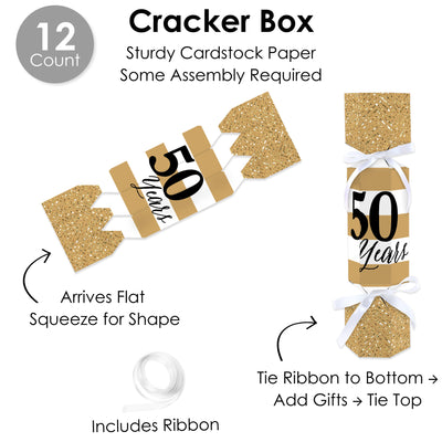 We Still Do - 50th Wedding Anniversary - No Snap Anniversary Party Table Favors - DIY Cracker Boxes - Set of 12