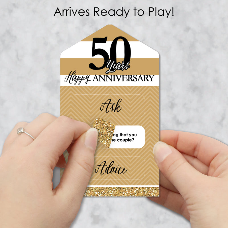 We Still Do - 50th Wedding Anniversary - Anniversary Party Game Pickle Cards - Advice Conversation Starters Pull Tabs - Set of 12