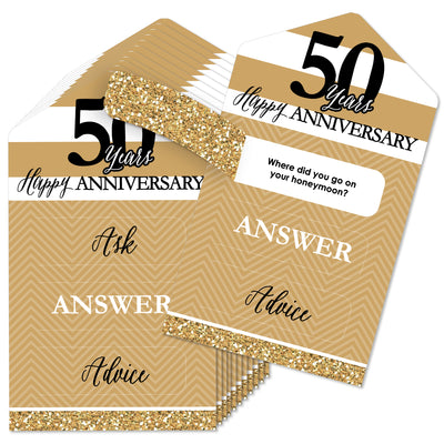 We Still Do - 50th Wedding Anniversary - Anniversary Party Game Pickle Cards - Advice Conversation Starters Pull Tabs - Set of 12