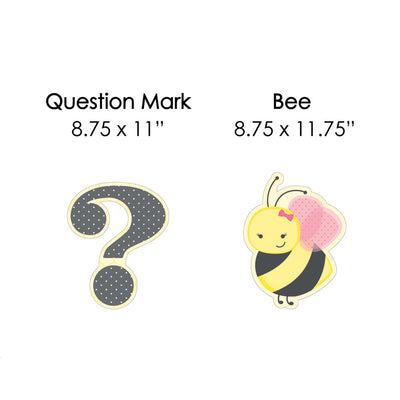What Will It BEE? - Baby Bodysuit and Question Mark Lawn Decorations - Outdoor Gender Reveal Party Yard Decorations - 10 Piece
