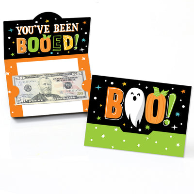 You've Been Booed - Ghost Halloween Party Money And Gift Card Holders - Set of 8