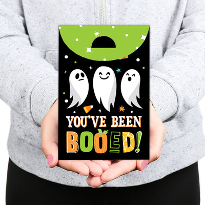 You've Been Booed - Ghost Halloween Gift Favor Bags - Party Goodie Boxes - Set of 12