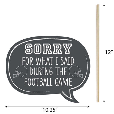 Funny End Zone - Football - 10 Piece Baby Shower or Birthday Party Photo Booth Props Kit