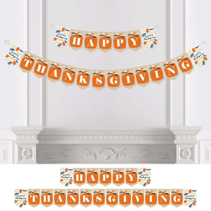 Happy Thanksgiving - Thanksgiving Party Bunting Banner and Decorations
