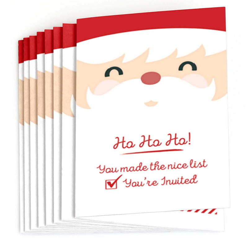 Jolly Santa Claus - Fill In Christmas Party Invitations - 8 ct