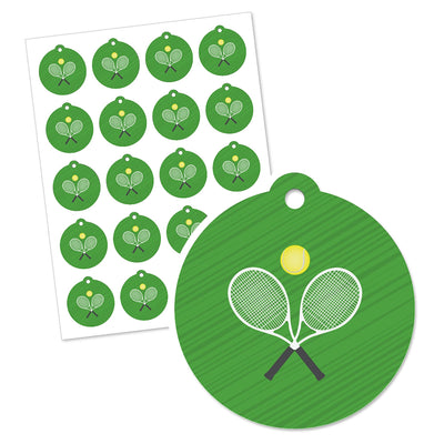 You Got Served - Tennis - Baby Shower or Tennis Ball Birthday Party Favor Gift Tags (Set of 20)