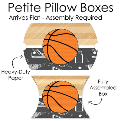 Nothin' But Net - Basketball - Favor Gift Boxes - Baby Shower or Birthday Party Petite Pillow Boxes - Set of 20