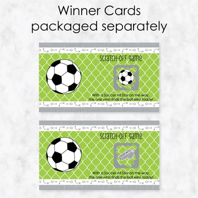 GOAAAL! - Soccer - Baby Shower Game Scratch Off Cards - 22 ct