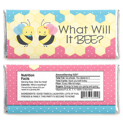 What Will It BEE? - Candy Bar Wrappers Party Favors - Set of 24