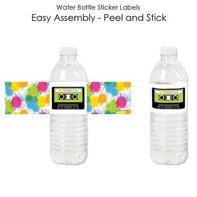 80's Retro - Totally 1980s Party Water Bottle Sticker Labels - Set of 20