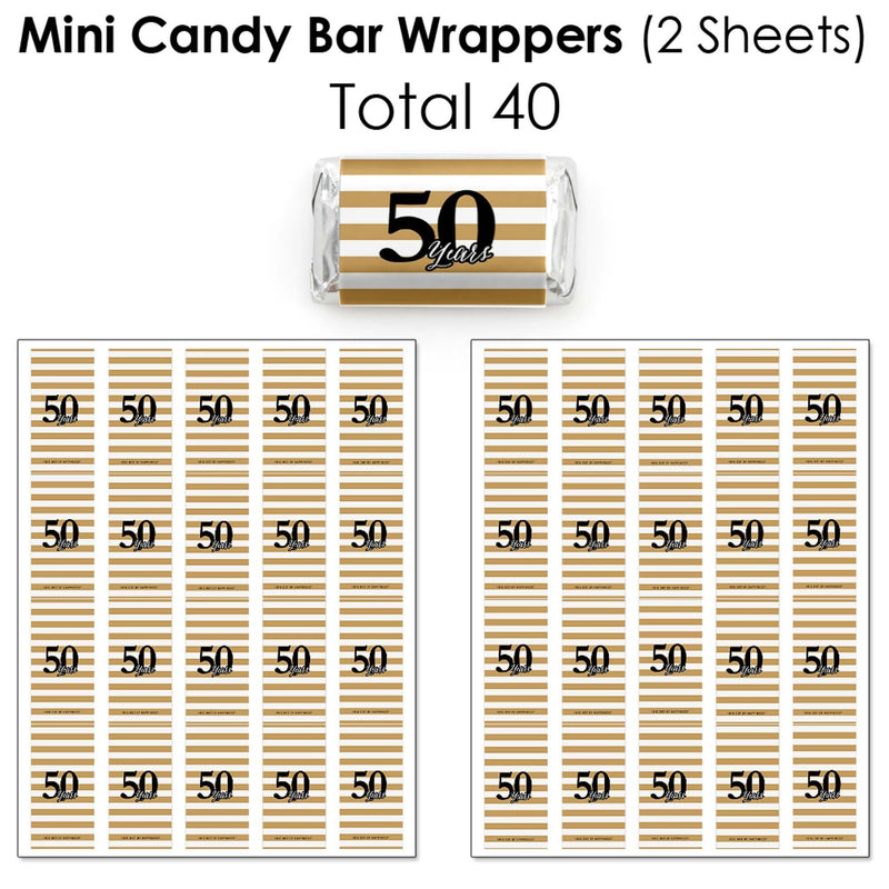 We Still Do - 50th Wedding Anniversary - Mini Candy Bar Wrappers, Round Candy Stickers and Circle Stickers - Anniversary Party Candy Favor Sticker Kit - 304 Pieces