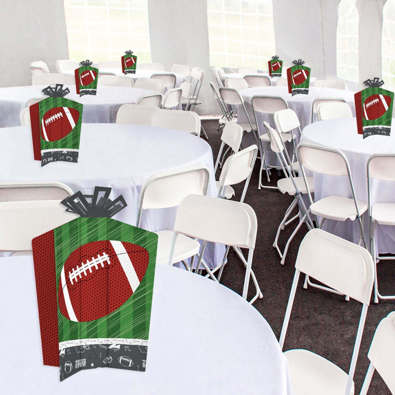 End Zone - Football - Table Decorations - Baby Shower or Birthday Party Fold and Flare Centerpieces - 10 Count
