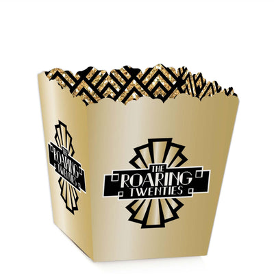 Roaring 20's - Party Mini Favor Boxes - 1920s Art Deco Jazz Party Treat Candy Boxes - Set of 12
