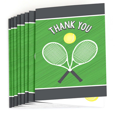 You Got Served - Tennis - Baby Shower or Birthday Party Thank You Cards - 8 ct