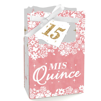 Mis Quince Anos - Quinceanera Sweet 15 Birthday Party Favor Boxes - Set of 12