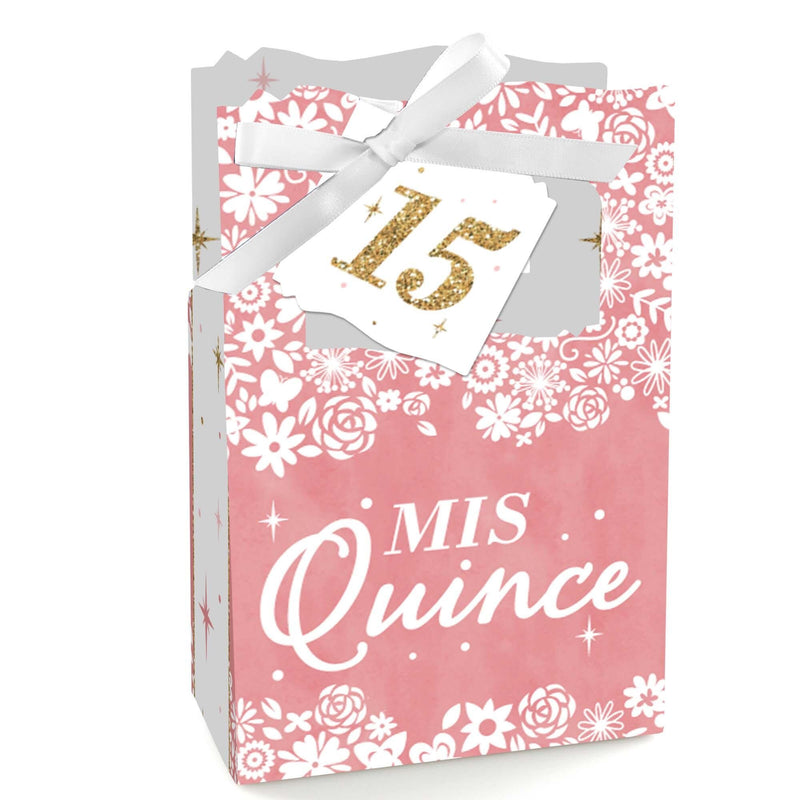 Mis Quince Anos - Quinceanera Sweet 15 Birthday Party Favor Boxes - Set of 12