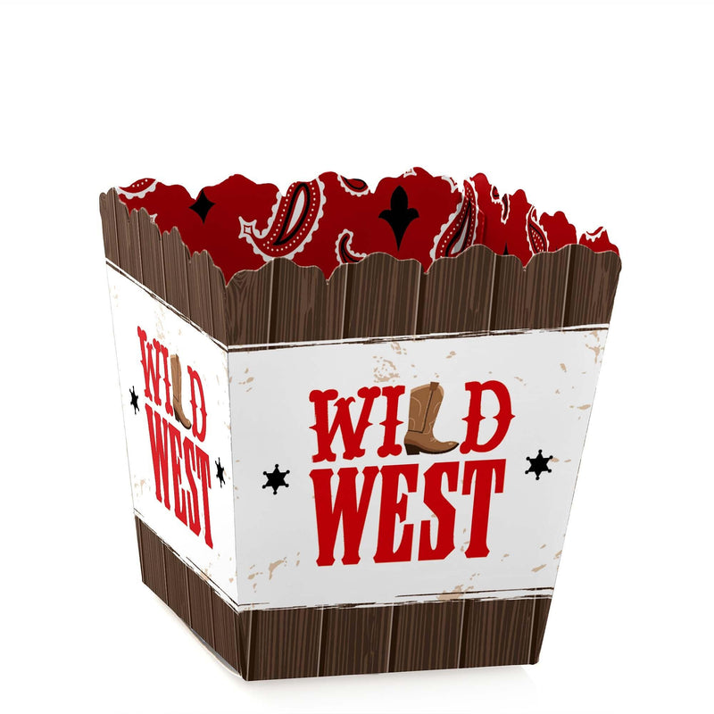 Western Hoedown - Party Mini Favor Boxes - Wild West Cowboy Party Treat Candy Boxes - Set of 12