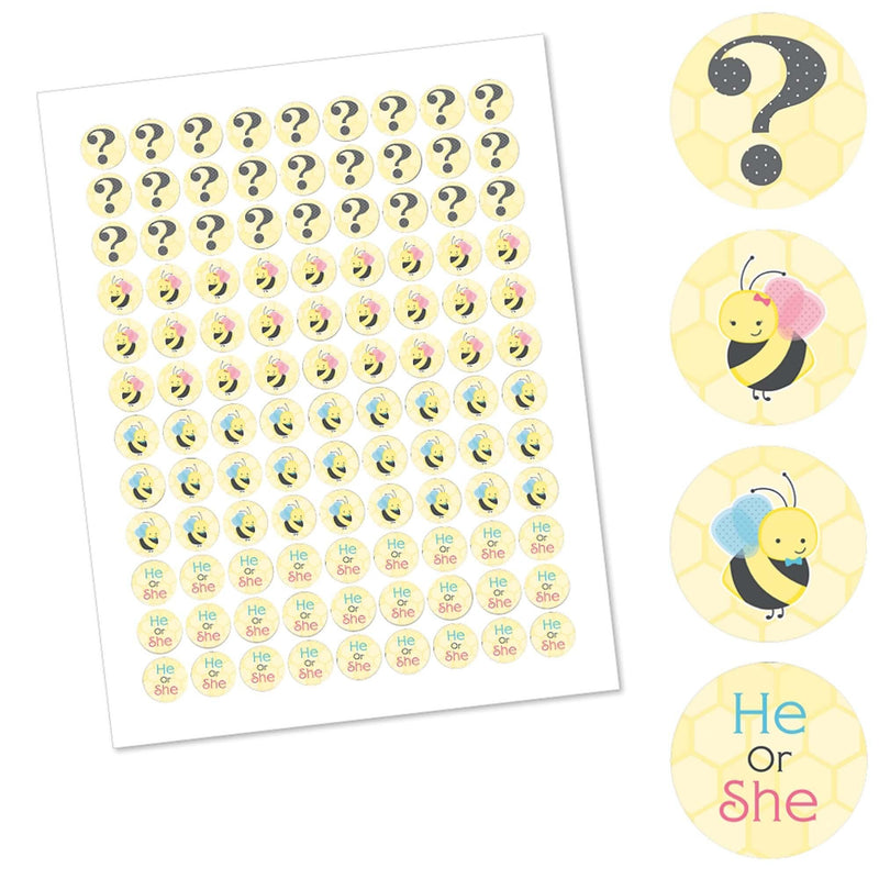 What Will It BEE? - Round Candy Labels Gender Reveal Favors - Fits Hershey&