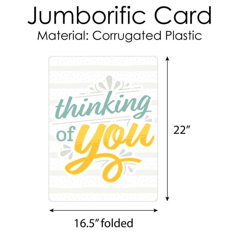 Thinking of You - Just Because Giant Greeting Card - Big Shaped Jumborific Card - 16.5 x 22 inches