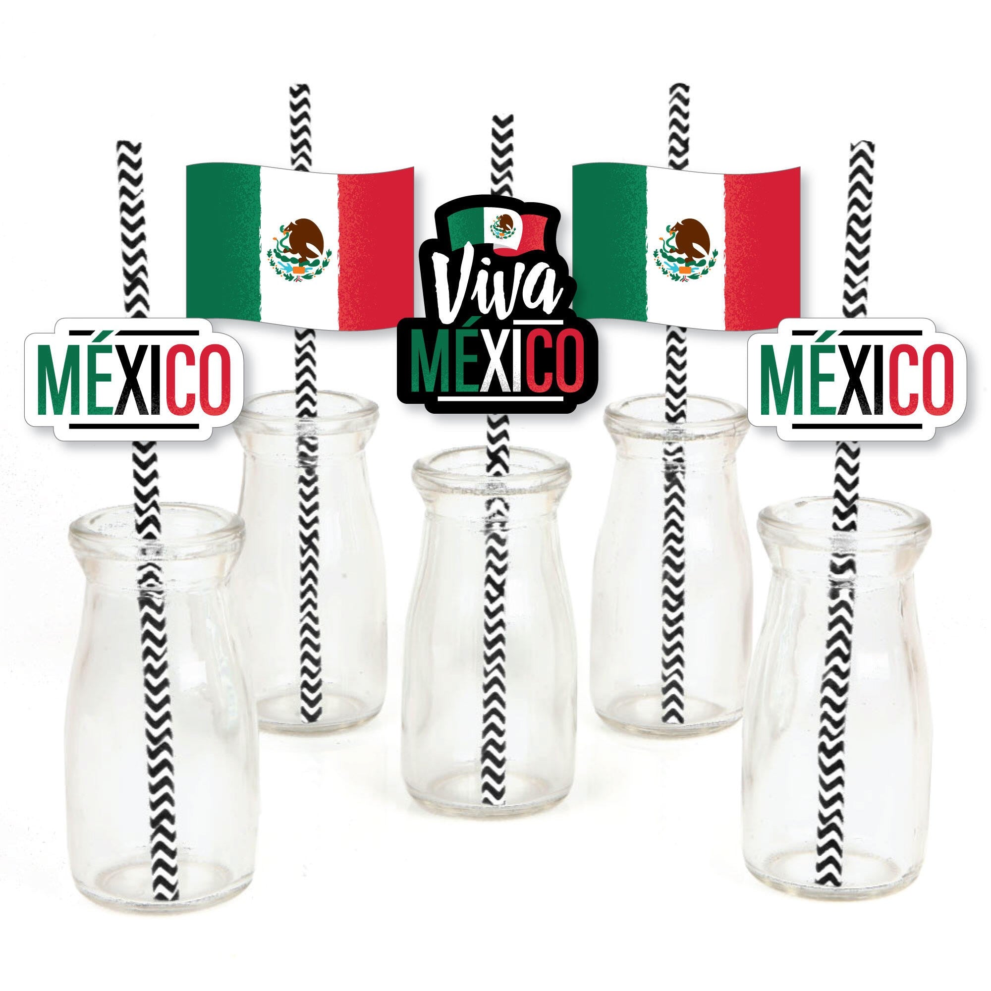 Viva Mexico Paper Straw Decor Mexican Independence Day Party