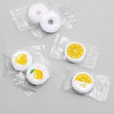 So Fresh - Lemon - Citrus Lemonade Party Round Candy Sticker Favors - Labels Fit Hershey's Kisses - 108 ct