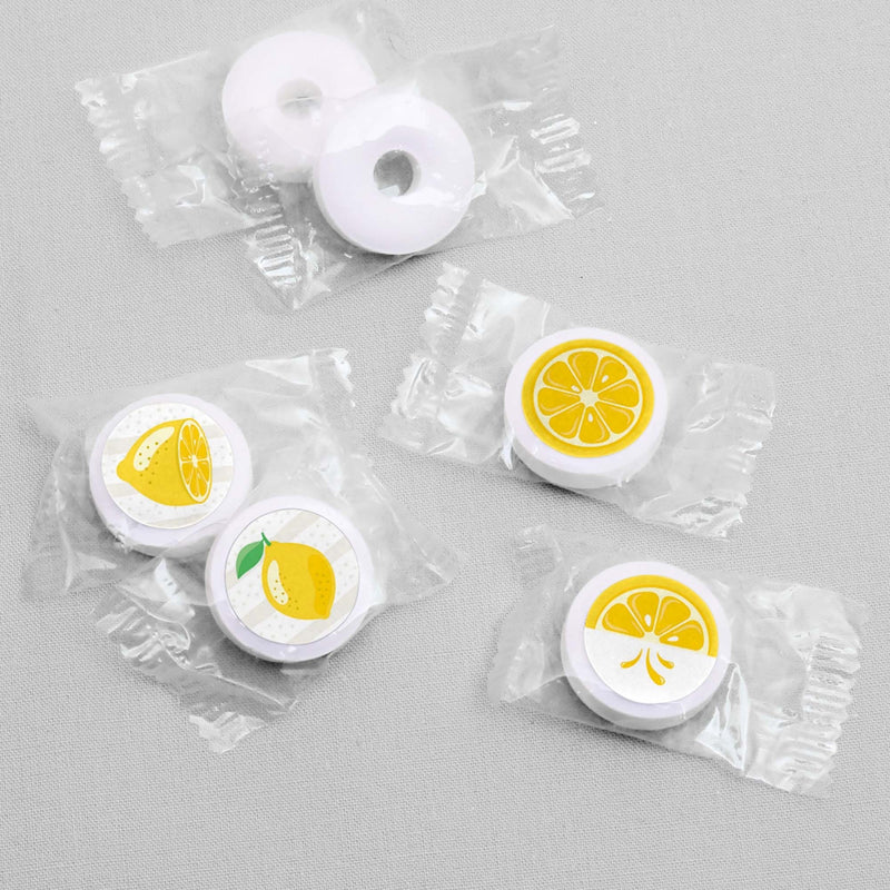 So Fresh - Lemon - Citrus Lemonade Party Round Candy Sticker Favors - Labels Fit Hershey&