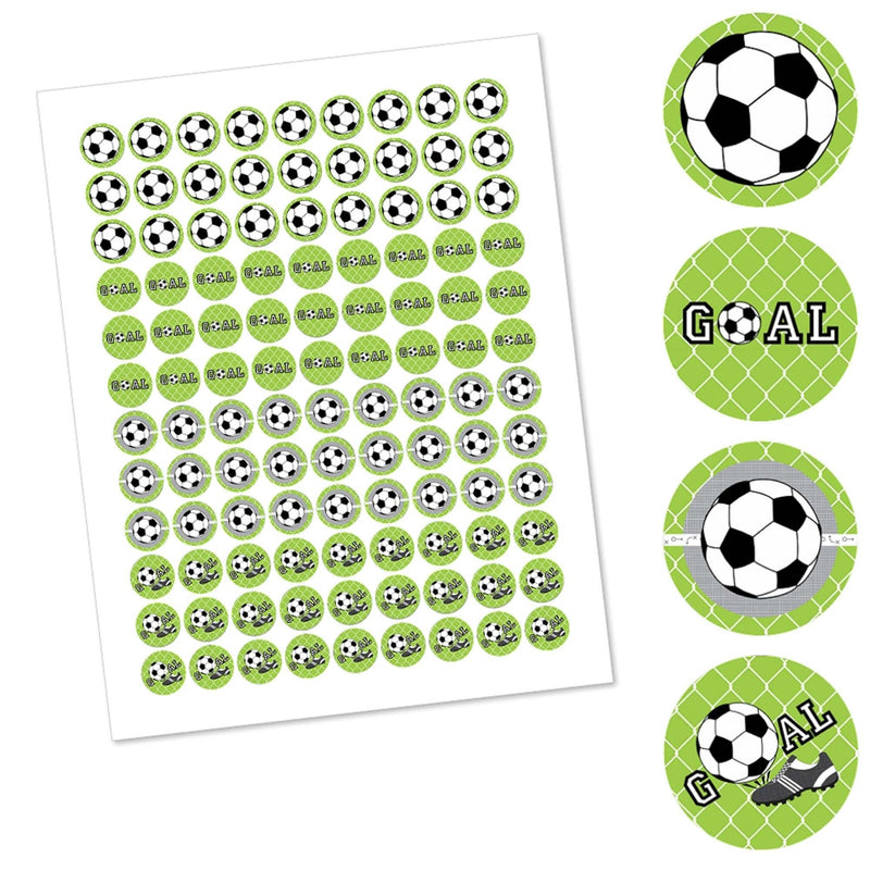 GOAAAL! - Soccer - Round Candy Labels Party Favors - Fits Hershey&