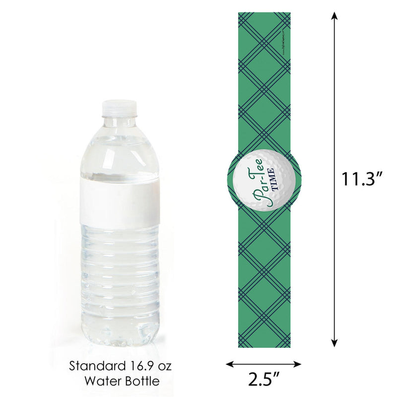 Par-Tee Time - Golf - 15 DIY Birthday or Retirement Party Wrappers - 15 ct