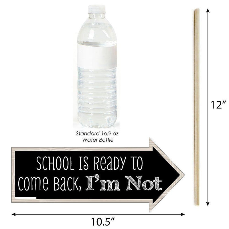 Funny Classic Back To School - 10 Piece 1st Day of School Decorations and Photo Booth Props Kit