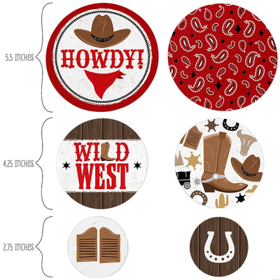 Western Hoedown - Wild West Cowboy Party Giant Circle Confetti - Party Decorations - Large Confetti 27 Count
