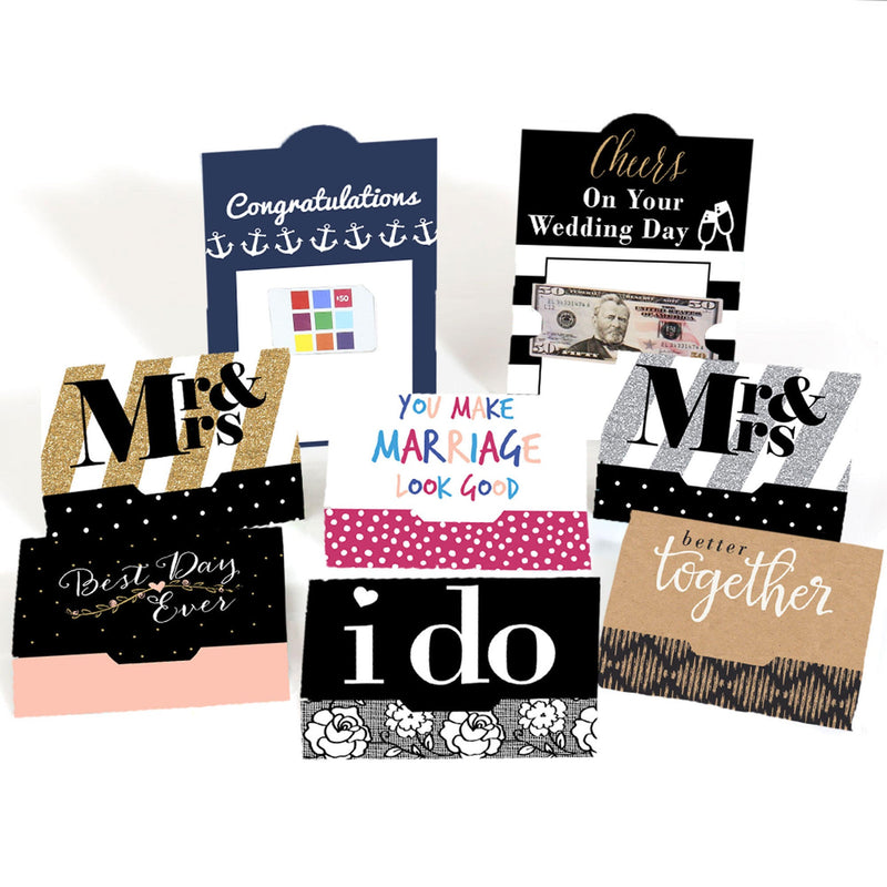 Assorted Wedding Cards - Set of 8 Wedding Money And Gift Card Holders