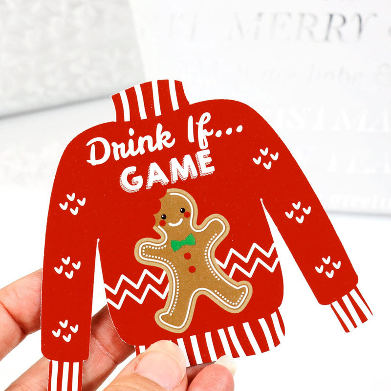 Drink If - Ugly Sweater - Holiday & Christmas Party Game - Set of 24